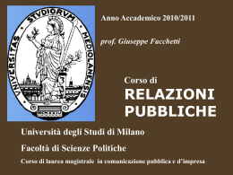Corso Relazioni Pubbliche 2007 2008
