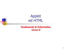 Presentazione Applet..