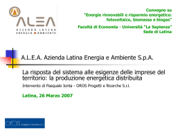 La risposta del sistema alle esigenze delle imprese