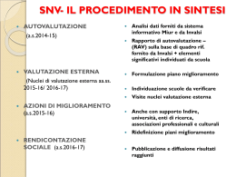 Il procedimento SNV in sintesi