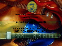 Diapositiva 1 - Università di Urbino
