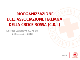 la riforma cri - Croce Rossa Italiana Comitato Locale di Sassuolo