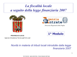 L`IMPOSTA DI SCOPO