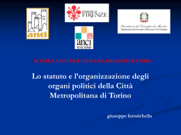 Lo statuto e l`organizzazione della citt&agrave;