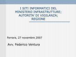 LA PROGRAMMAZIONE DEI LAVORI PUBBLICI