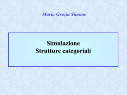 Simulazione. Strutture categoriali