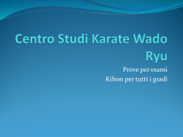 Programma d`esame Centro Studi Karate Wadoryu
