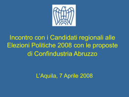 Slides di presentazione.