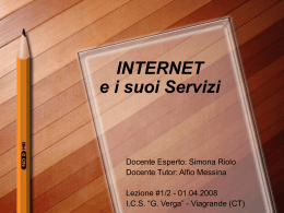 Slide - Internet - Istituto Comprensivo Statale "G. VERGA"