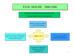 Presentazione del POR Molise 2000/2006