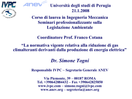 Universit&agrave; degli studi di Perugia 21.1.2008