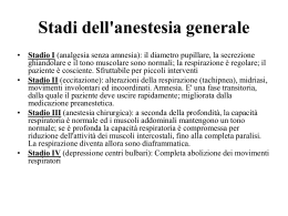 Stadi dell`anestesia generale - E