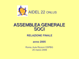 ASSEMBLEA GENERALE SOCI - Associazione Italiana Delezione
