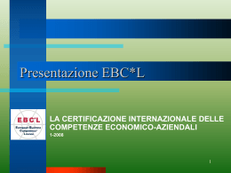 Presentazione generale EBC*L