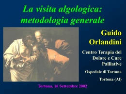 La visita algologica: metodologia generale