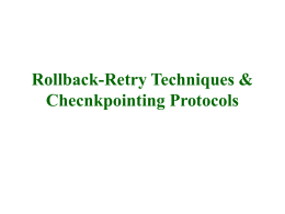Rollback-Recovery Protocol in Message