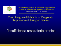 Diapositiva 1 - Clinica malattie apparato respiratorio