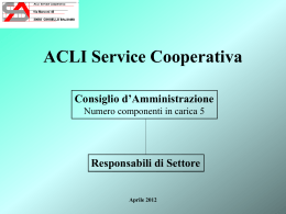 Organigramma dell`Acli Service Cooperativa