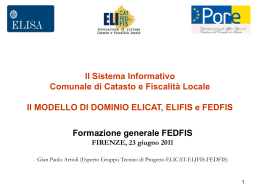 Il Sistema Informativo Comunale di Catasto e - pubblica