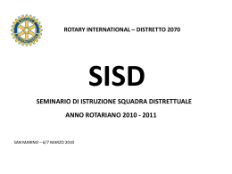 Il messaggio del Presidente Internazionale