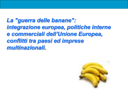 il mercato mondiale delle banane