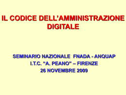 IL CODICE DELL`AMMINISTRAZIONE DIGITALE