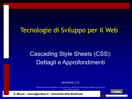 Dettagli e Approfondimenti () - Corso di Laurea in Informatica
