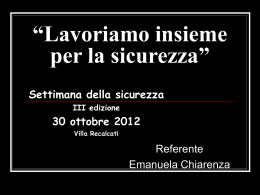 UST_VASicurezza 23-10 - Portale tematico dell`Ufficio Scolastico