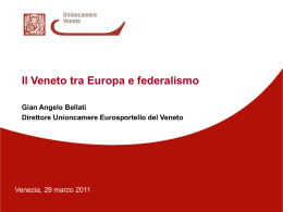Il Veneto tra Europa e federalismo