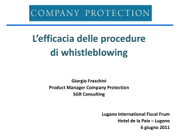 Diapositiva 1 - Lugano International Fiscal Forum