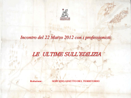 Materiale presentato all`incontro del 22 Marzo 2012