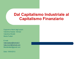 Dal Capitalismo Industriale al Capitalismo Finanziario II
