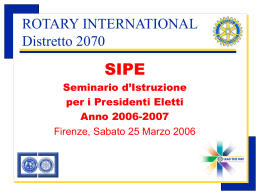 Distretto e Fondazione Rotary nel 2006-2007