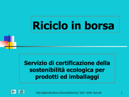 Riciclo in borsa