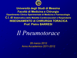 Il Pneumotorace British Thoracic Society guidelines