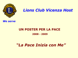Concorso un Poster per la Pace del Lions International