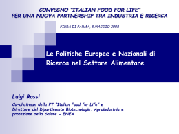 Le politiche europee e nazionali di ricerca nel