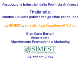 Diapositiva 1 - Associazione Industriali della Provincia di Vicenza