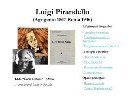 Luigi Pirandello (Agrigento 1867 – Roma 1936)