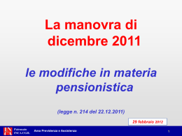 La manovra Monti Fornero