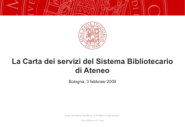 carta dei servizi-old - Bologna - Centro Inter