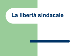 Libert&agrave; sindacale