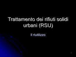 Trattamento dei rifiuti solidi urbani (RSU)
