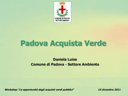 Padova Acquista Verde - Scuola di Altra Amministrazione