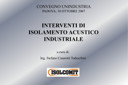 isolamento acustico di gruppi frigoriferi per industria alimentare