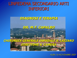Linfedema secondario arti inferiori. Diagnosi e terapia