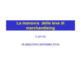 La manovra delle leve di merchandising