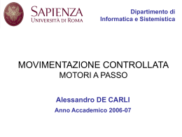 Lezione 9 - Dipartimento di Informatica e Sistemistica