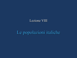 Le popolazioni italiche