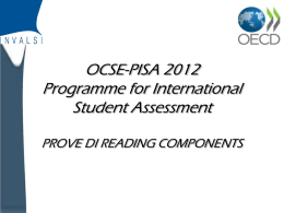 La somministrazione delle prove di Reading Components